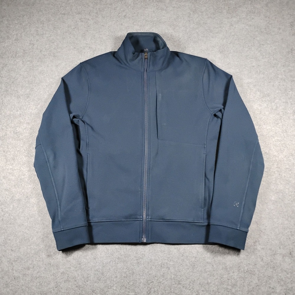 Lululemon Sojourn Jacket Men's Blue Full Zip Athletic Track Bomber Coat Size S